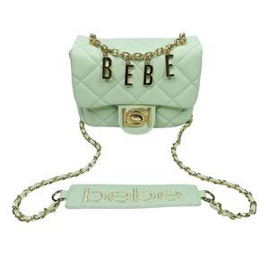 bebe Wyatt Shoulder Bag - Mint - 7” x 2” x 5”